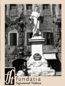 Sigismund Toduţă la Roma lângă statuia lui Giovanni Pierluigi Da Palestrina, 22 aprilie 1937